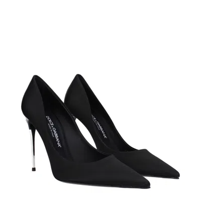 Shop Dolce & Gabbana Dolce&gabbana Décolleté Women Satin Black