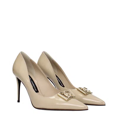 Dolce & Gabbana 95mm Logo-plaque Leather Pumps