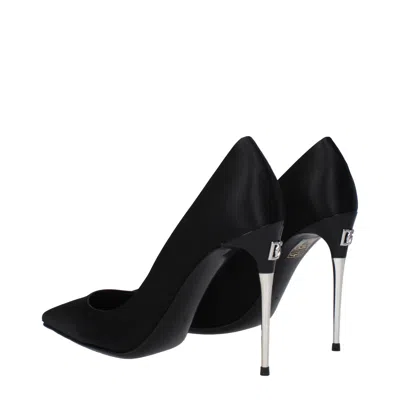 Dolce & Gabbana Silk Satin Pointed Toe Pumps With Transparent Stiletto Heel