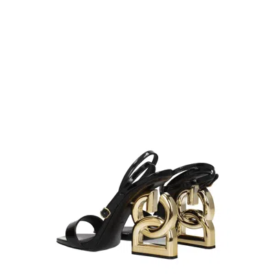 Dolce & Gabbana 105mm Patent Iconic Dg Heel Sandals