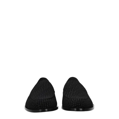Dolce & Gabbana 'vivaldi' Black Loafers With All-over Logo Lettering