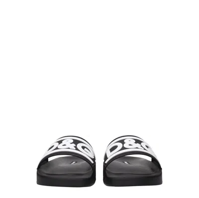 Dolce & Gabbana Dolce&gabbana Slippers And Hooves Men Rubber Black/white