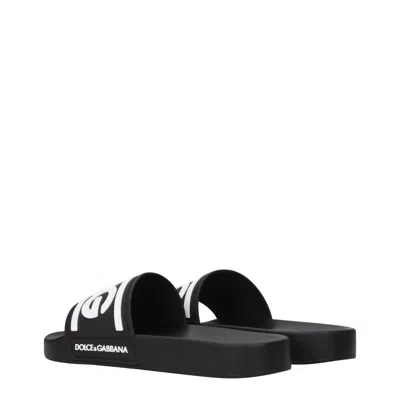 Dolce & Gabbana Dolce&gabbana Slippers And Hooves Men Rubber Black/white