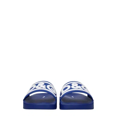 Dolce & Gabbana Rubber Beachwear Sliders With Dg Logo