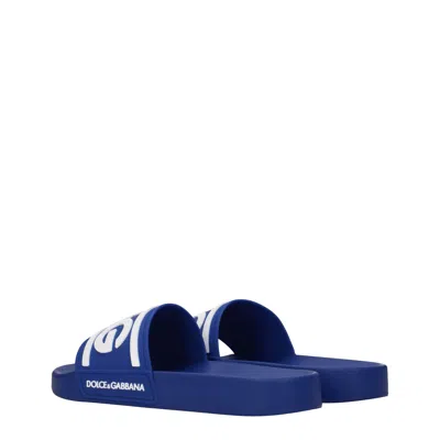 Dolce & Gabbana Rubber Beachwear Sliders With Dg Logo