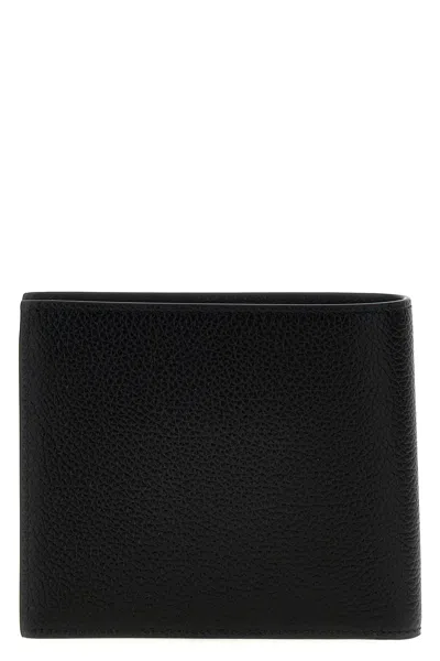 Balenciaga Cash Black Wallet In Grained Leather In Black
