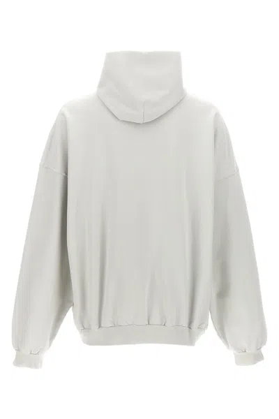 Balenciaga 3b Liquefied Sweatshirt White In White