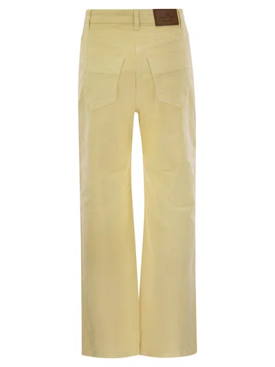 Elisabetta Franchi Straight Cut Cotton Jeans With Belt Loops