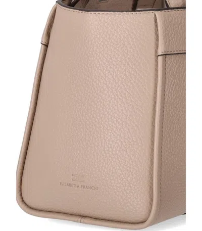 Elisabetta Franchi Structured Textured Tote Bag With Removable Strap