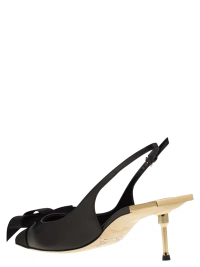 Elisabetta Franchi Black Slingback Pump With Bow