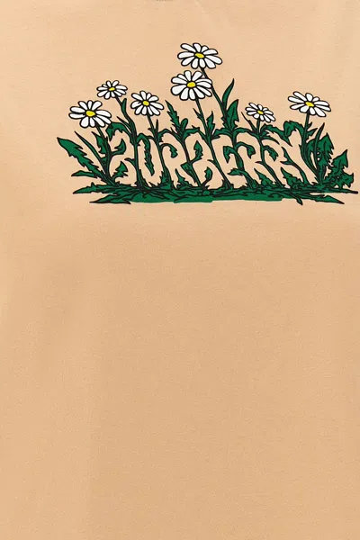 Burberry Vibrant Floral Print Cotton T-shirt In Neutral