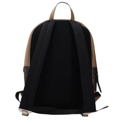 Fendi Men Multicolor Cotton Blend And Leather Backpack