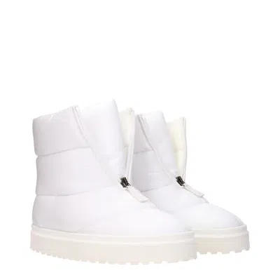 Gia Borghini Ankle Boots Couture Woman Fabric White