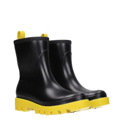 Gia Borghini Boots Couture Women Rubber Black/yellow
