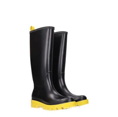 Gia Borghini Boots Couture Women Rubber Black/yellow