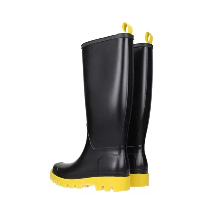 Gia Borghini Boots Couture Women Rubber Black/yellow