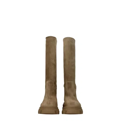 Gia Borghini Boots Pernille Teisbaek Woman Suede Beige/sand