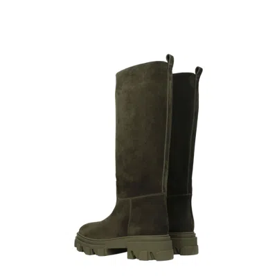 Gia Borghini Boots Pernille Teisbaek Woman Suede Green/mud