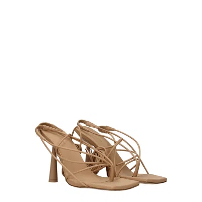 Gia Borghini Sandals Rhw Womens Leather Beige/biscuit