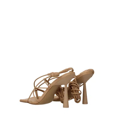 Gia Borghini Sandals Rhw Womens Leather Beige/biscuit