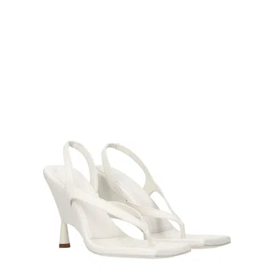 Gia Borghini Sandals Women Leather Beige/ivory