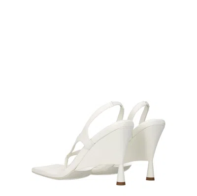 Gia Borghini Sandals Women Leather Beige/ivory