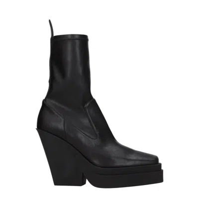 Gia Borghini 110mm Faux Leather Ankle Boots