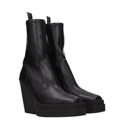 Gia Borghini 110mm Faux Leather Ankle Boots