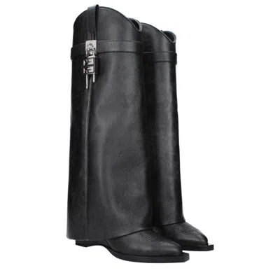 Givenchy Woman Boot Charcoal Size 8 Bull Skin