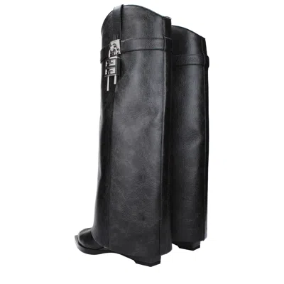 Givenchy Woman Boot Charcoal Size 8 Bull Skin