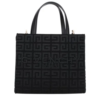 Givenchy Structured Black Mini G-tote Bag With Embroidered Monogram