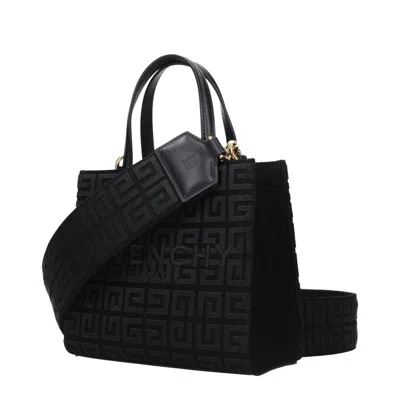 Givenchy Structured Black Mini G-tote Bag With Embroidered Monogram