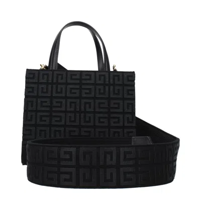Givenchy Structured Black Mini G-tote Bag With Embroidered Monogram