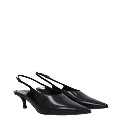 Givenchy Show Kitten-heel Slingback Leather Pumps