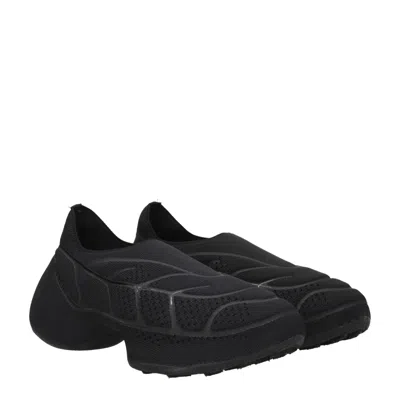 Givenchy Giv Tk-360 Plus Black Stretch-knit Sneakers In Black