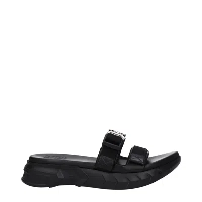 Givenchy Slippers And Hooves Marshmallow Man Fabric Black