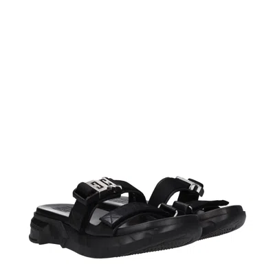 Givenchy Slippers And Hooves Marshmallow Man Fabric Black
