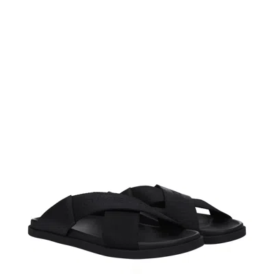 Shop Givenchy Slippers And Hooves Men Fabric Black