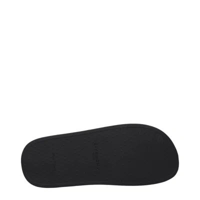 Givenchy Black Logo Embossed Slides In Black