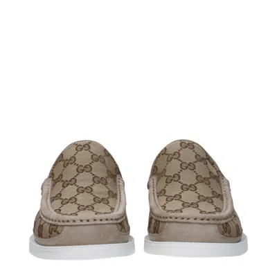 Gucci Loafer In Original Gg Fabric Beige/ebony Men
