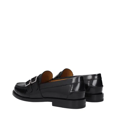 Gucci Mocassino Con Fibbia E Stampa Gg Loafers & Slippers Black