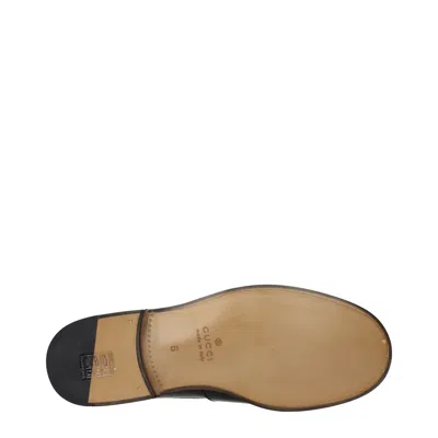 Gucci Mocassino Con Fibbia E Stampa Gg Loafers & Slippers Black