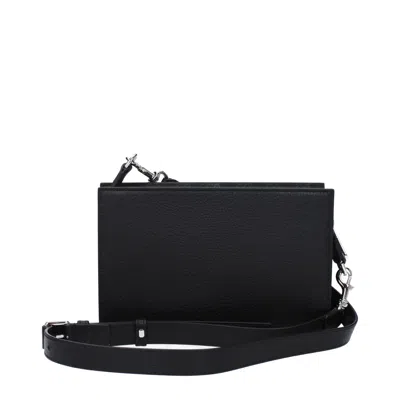 Gucci Super Mini Crossbody Bag With Logo Patch In Leather Man