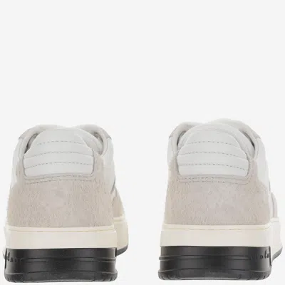Hogan Chamallow Suede And Nappa Two-tone Sneakers In White