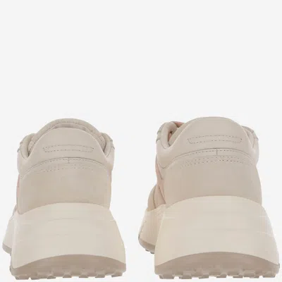 Hogan Hi-fi Ivory And Pink Sneakers