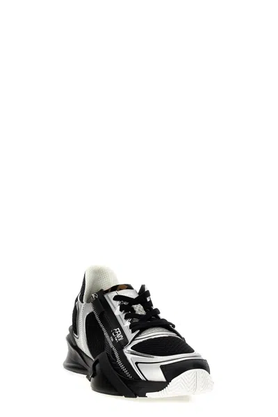 Fendi Flow Mesh Low-top Sneakers In Multicolor