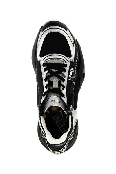 Fendi Flow Mesh Low-top Sneakers In Multicolor