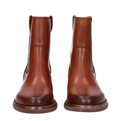 Shop Isabel Marant Susee Women's Leather Boots Brown/cognac