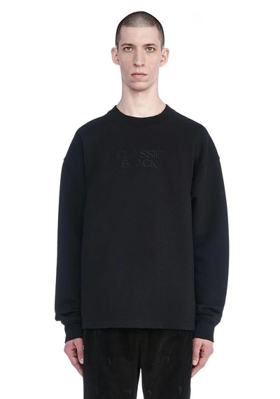 Alexander Wang Classic Black Embroidered Sweatshirt | ModeSens