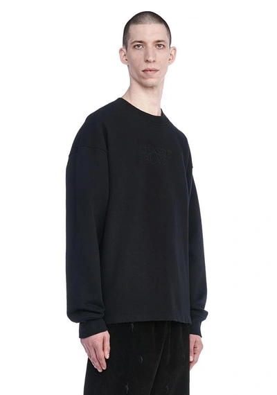 Alexander Wang Classic Black Embroidered Sweatshirt | ModeSens